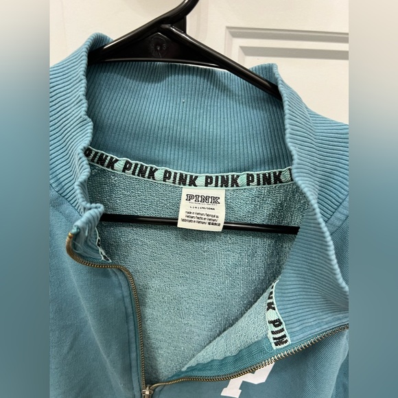 PINK Victorias Secret Quarter Zip Pullover, Size Large - Picture 4 of 6